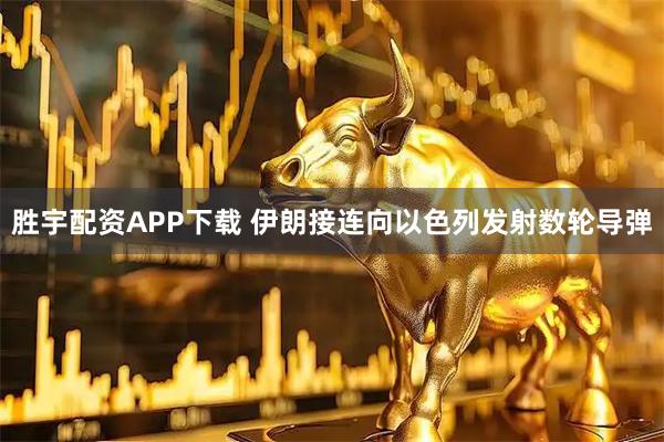 胜宇配资APP下载 伊朗接连向以色列发射数轮导弹