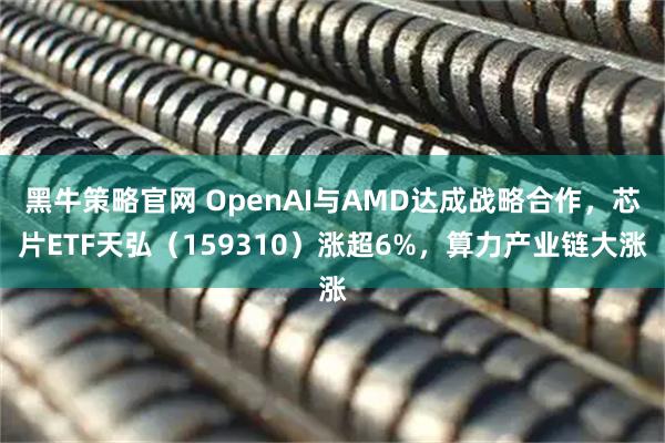黑牛策略官网 OpenAI与AMD达成战略合作，芯片ETF天弘（159310）涨超6%，算力产业链大涨